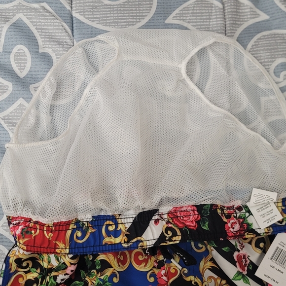 Surf Society Mens Baroque  Drawstring Lined Swim  Board SHORTS Size M - Picture 6 of 10